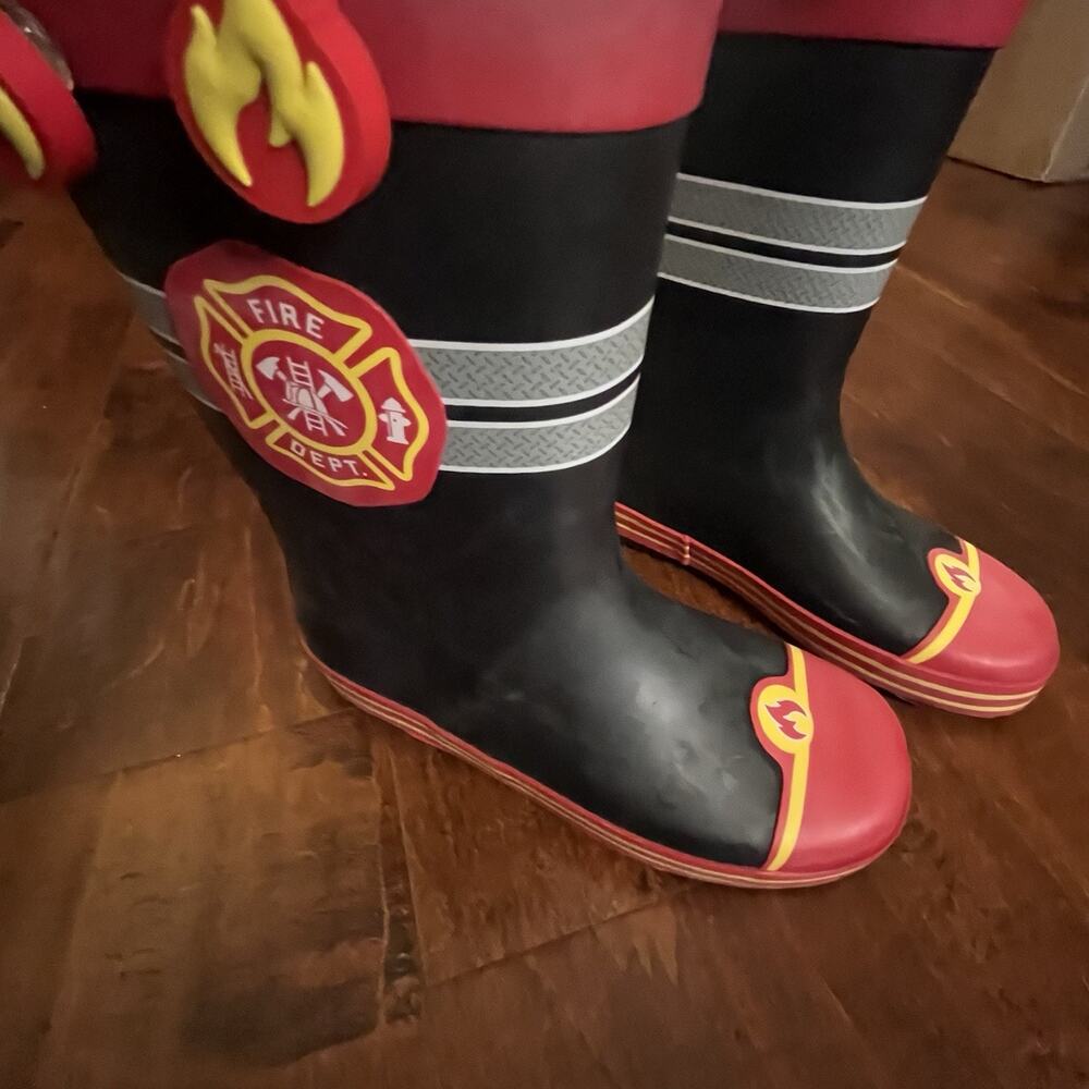 NWT Member Mark Toddler Size 13/1 Rain Boots Fireman Logo Navy Blue